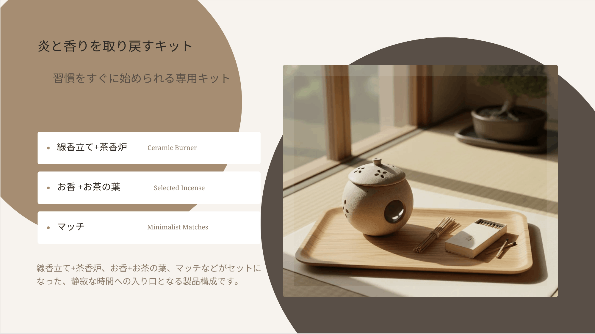 炎と香りを取り戻すキット